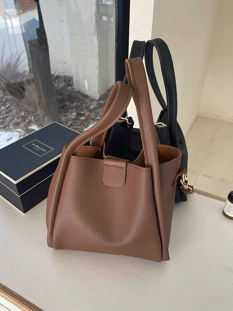 Women's Retro Textured Tote Bag 2024 | Fashionable Commuting Shoulder & Crossbody Bucket Handbag Women's Retro Textured Tote Bag 2024 | Fashionable Commuting Shoulder & Crossbody Bucket Handbag