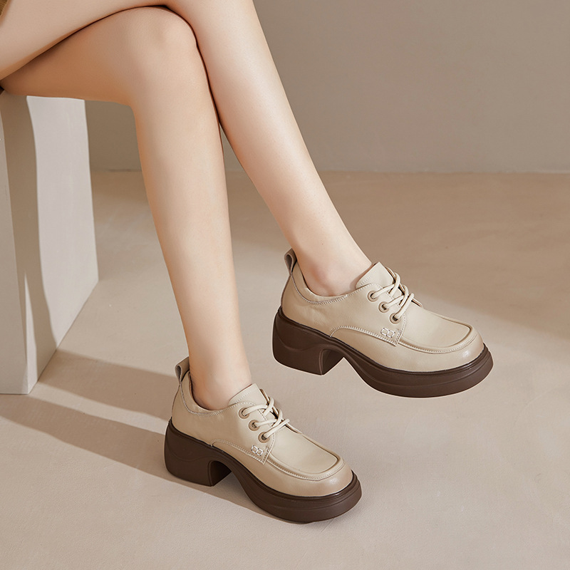 Women's Retro Thick-Soled Italian-Style Shoes, 6.5 cm, Fashionable & Versatile Soft Bottom Footwear for Everyday Wear Women's Retro Thick-Soled Italian-Style Shoes, 6.5 cm, Fashionable & Versatile Soft Bottom Footwear for Everyday Wear