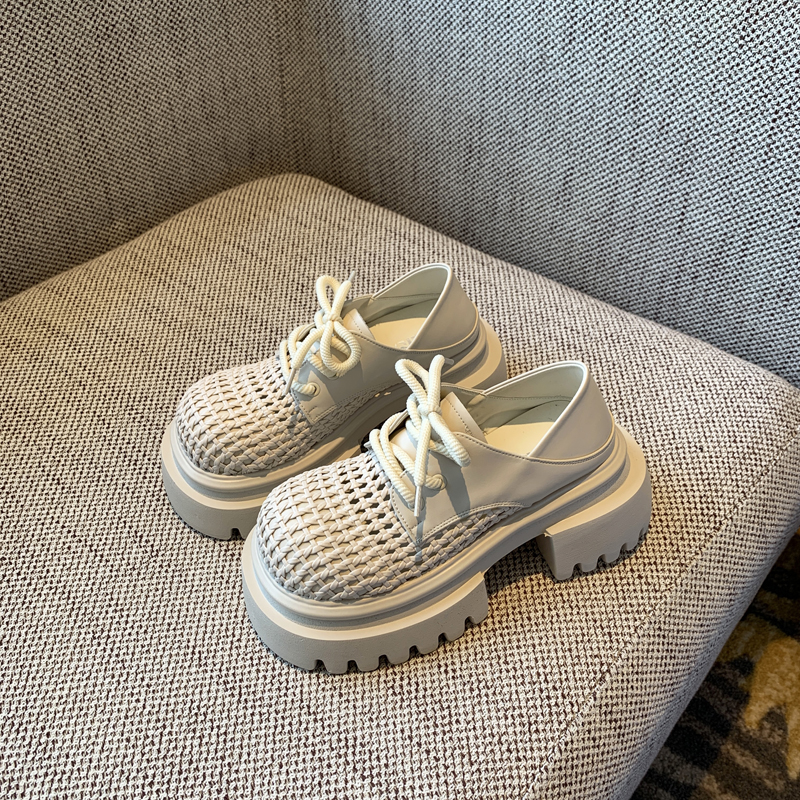 Women's Retro Woven Hollow Loafers - 2025 Summer Slip-On Thick-Soled Leather Shoes, Breathable Comfort, Stylish Casual Footwear Women's Retro Woven Hollow Loafers - 2025 Summer Slip-On Thick-Soled Leather Shoes, Breathable Comfort, Stylish Casual Footwear