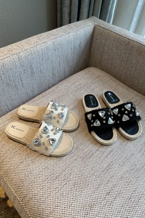 Women's Rhinestone Fisherman Sandals - Flat Woven One-Strap Slippers for Summer 2025 Outdoor Trend, Stylish and Comfortable