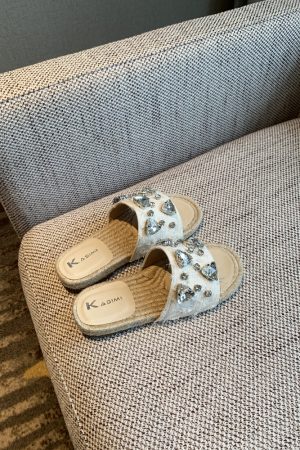 Women's Rhinestone Fisherman Sandals - Flat Woven One-Strap Slippers for Summer 2025 Outdoor Trend, Stylish and Comfortable