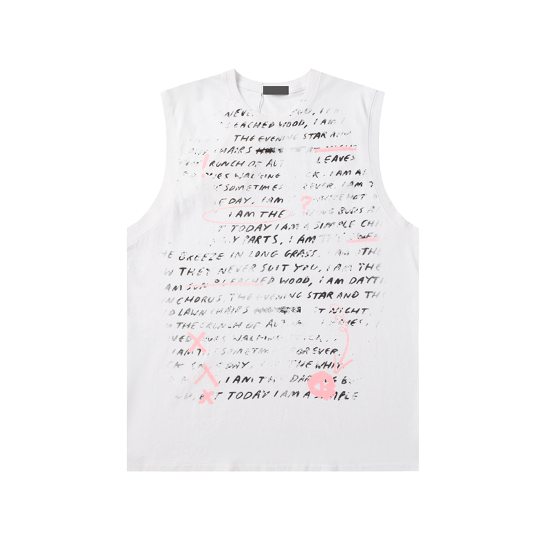 Women's Sleeveless Graffiti Letter Tank Top - American Street Style Summer Loose Vest, Versatile Outerwear Women's Sleeveless Graffiti Letter Tank Top - American Street Style Summer Loose Vest, Versatile Outerwear