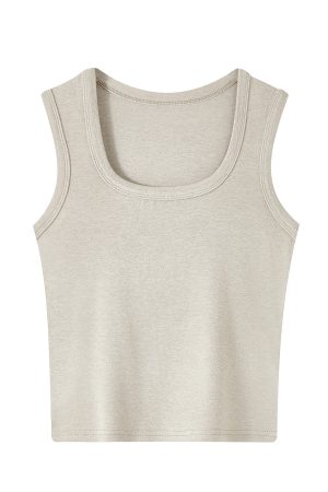 Women's Sleeveless Red Base Blouse - 2025 Summer Top with Short Design, Casual Style, Perfect for Y2K Fashion