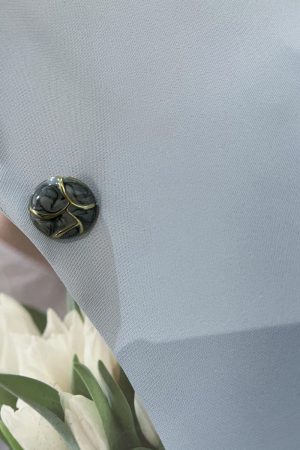 Womenâ€™s Slim Fit Blue Blazer Jacket with Seven-Point Sleeves - Trendy Spring/Summer Commuter Style 2025