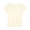 Women's Slim Solid Color U-Neck Short Sleeve T-Shirt - Flattering Basic Top for Summer 2025, Casual Chic Style