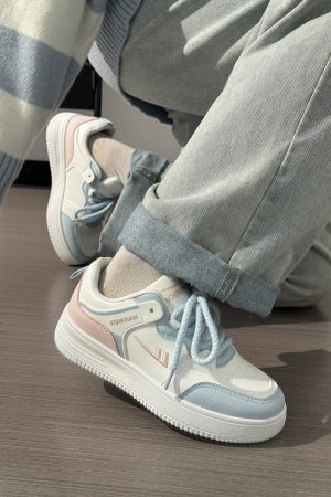 Women's Soft Leather Little White Sneakers - Breathable Candy Color Sports Shoes for Spring/Summer 2025 - Trendy and Comfortable Fashion Footwear