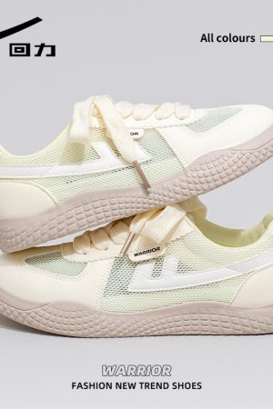 Women's Soft-Soled White Sneakers - Trendy Mesh Breathable Board Shoes for Summer 2025, Korean Style, Ins Fashion