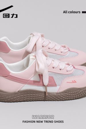 Women's Soft-Soled White Sneakers - Trendy Mesh Breathable Board Shoes for Summer 2025, Korean Style, Ins Fashion