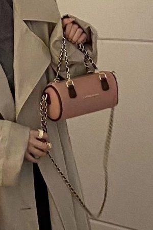 Women's Suede Handheld Round Tube Bag - Summer 2023 Niche Design Underarm Chain Crossbody Bag with High-Quality Texture