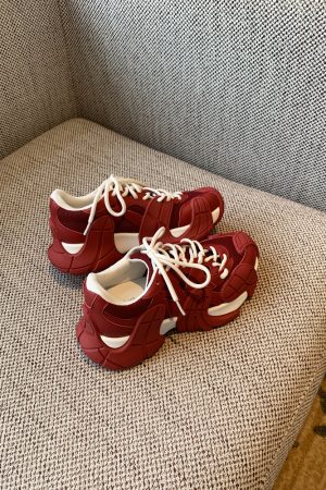 Women's Suede Leather Mesh Dad Shoes, 2025 Thick-Soled Breathable Sports Casual Sneakers, Trendy Y2K Style Footwear