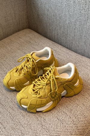 Women's Suede Leather Mesh Dad Shoes, 2025 Thick-Soled Breathable Sports Casual Sneakers, Trendy Y2K Style Footwear