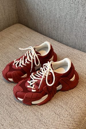 Women's Suede Leather Mesh Dad Shoes, 2025 Thick-Soled Breathable Sports Casual Sneakers, Trendy Y2K Style Footwear