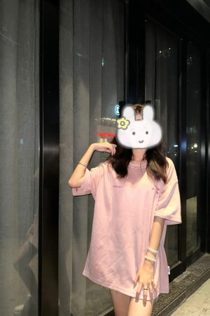 Women's Suede Short-Sleeve T-shirt - American High Street Style, Summer 90s Inspired, Casual Couple's Heavyweight Tee