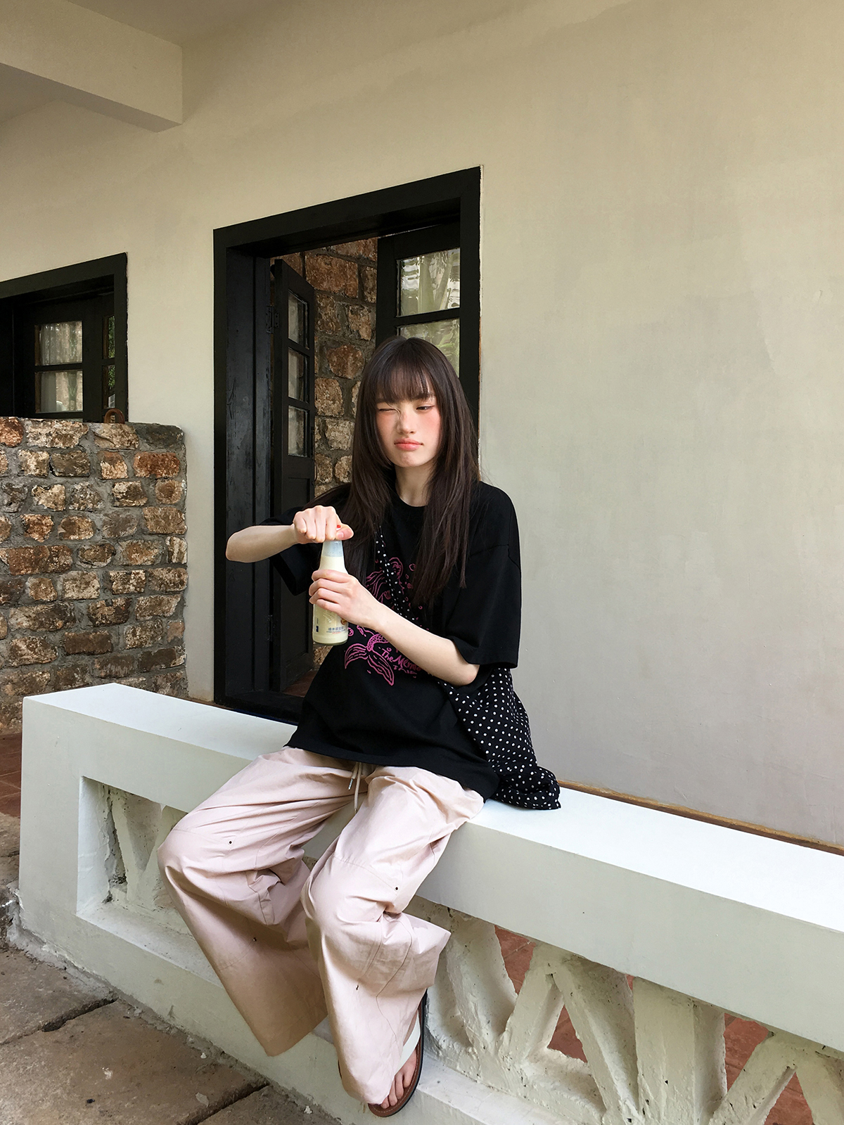 Women's Summer 2025 Loose-Fit Wide-Leg Cargo Pants with Elastic Waist - Casual Straight Long Pants for Petite Sizes Women's Summer 2025 Loose-Fit Wide-Leg Cargo Pants with Elastic Waist - Casual Straight Long Pants for Petite Sizes