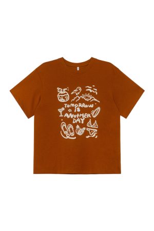 Women's Summer 2025 Loose Slim Round Neck Printed T-Shirt - Simple Element Design, Short Sleeve, Casual Style