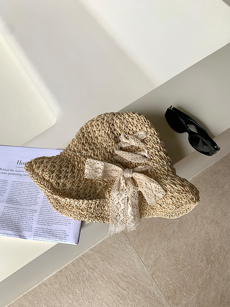 Women's Summer Beach Sunshade Woven Fisherman Hat with Ties - Stylish South France Holiday Accessory Women's Summer Beach Sunshade Woven Fisherman Hat with Ties - Stylish South France Holiday Accessory