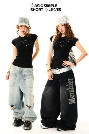 Women's Summer Black Slim Fit Short Sleeve T-Shirt with Flutter Sleeves - Versatile American Style Fashion Top