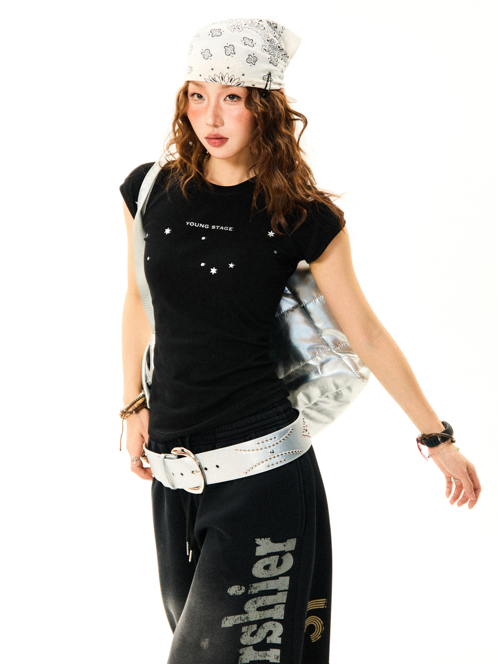 Women's Summer Black Slim Fit Short Sleeve T-Shirt with Flutter Sleeves - Versatile American Style Fashion Top Women's Summer Black Slim Fit Short Sleeve T-Shirt with Flutter Sleeves - Versatile American Style Fashion Top