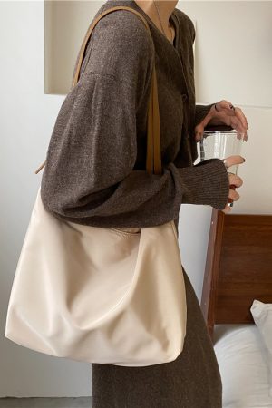 Women's Summer Canvas College Bag - Petite Korean Style Niche Design for Carrying Books - 2025 Trendy Small Tote