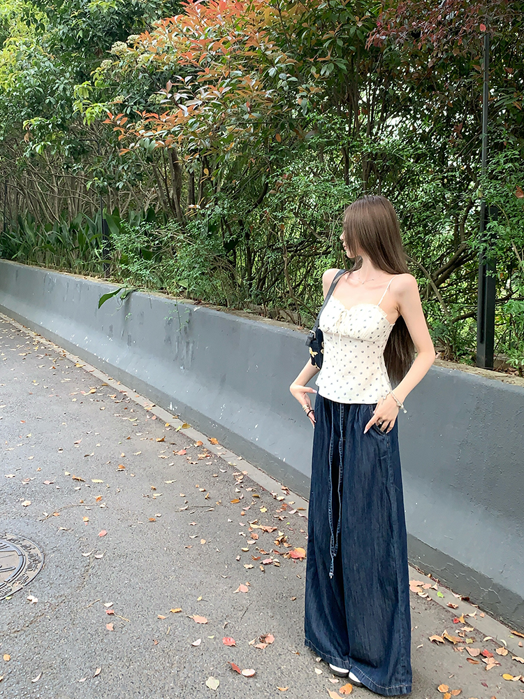 Women's Summer Loose High-Waisted Wide-Leg Jeans - Lightweight Casual Style for Effortless Y2K Fashion Women's Summer Loose High-Waisted Wide-Leg Jeans - Lightweight Casual Style for Effortless Y2K Fashion