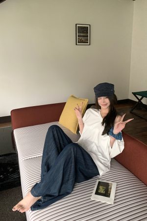 Women's Summer Loose High-Waisted Wide-Leg Jeans - Lightweight Casual Style for Effortless Y2K Fashion