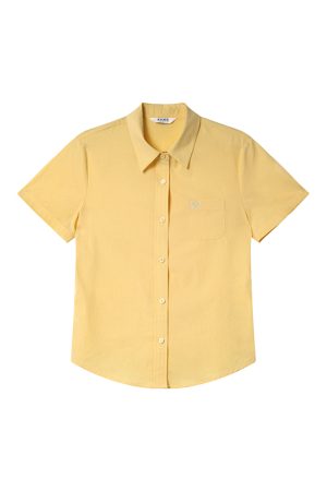 Women's Summer Short-Sleeve Shirt with Small Embroidery, Loose Fit, Slimming Design, High-End Casual Style