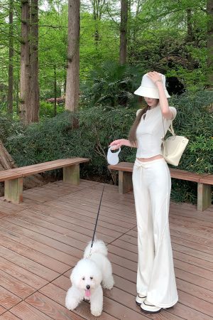 Women's Summer Short Sleeve Sun Protection Top and Bodycon Skirt Two-Piece Set - Stylish Y2K Fashion for Warm Weather