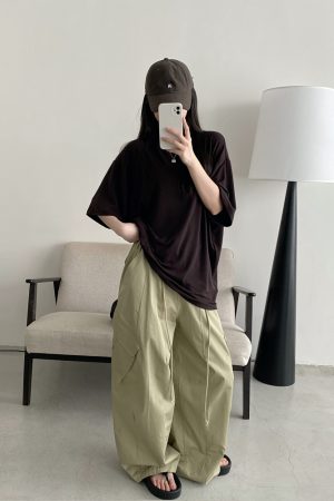 Women's Summer Solid Color Loose Round Neck Short Sleeve T-Shirt - Soft Versatile Sun Grapefruit Top for Casual Style