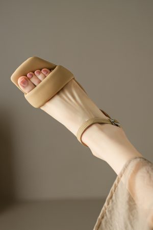 Women's Summer Strappy Sandals - Thin Heels, Genuine Soft Leather, Comfortable Sole, Stylish High Heels, Perfect for 90s & Y2K Fashion