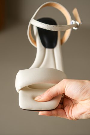 Women's Summer Strappy Sandals - Thin Heels, Genuine Soft Leather, Comfortable Sole, Stylish High Heels, Perfect for 90s & Y2K Fashion