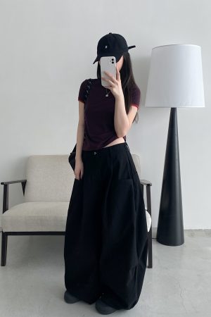 Women's Summer Thin Loose Floor-Length Wide-Leg Pants in Solid Color - Versatile Korean Style Casual Trousers for Autumn