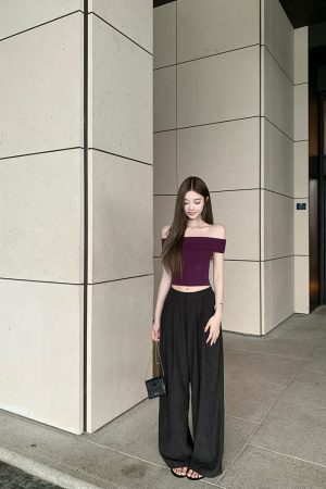 Women's Summer Wide-Leg Pants - Casual Mid-Waist Loose Fit in Thin Fabric for Easy Relaxed Style