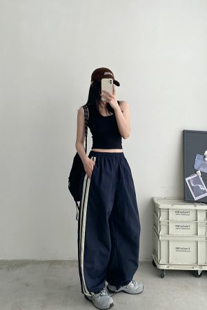 Women's Sun Grapefruit Embroidered Two-Way Stretch Slimming Sports Pants - Versatile Casual Long Pants for Activewear