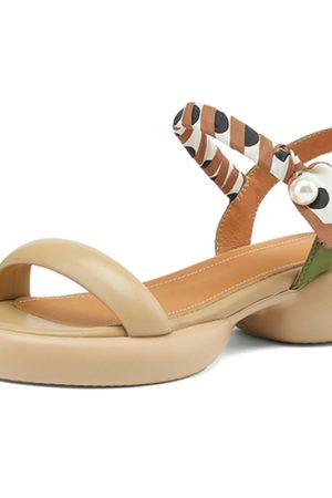 Women's Thick-Soled Open-Toe Sandals - Comfortable One-Strap Beach Shoes for Summer 2025 Vacation Style