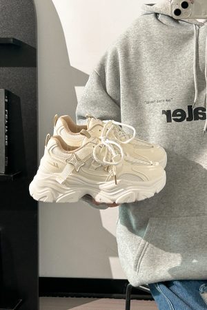 Women's Trendy Breathable Summer Sports Shoes - Thick-Soled Mesh Dad Sneakers, Soft Sole, Ins Style, Perfect for Casual Wear