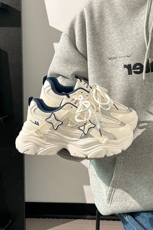 Women's Trendy Breathable Summer Sports Shoes - Thick-Soled Mesh Dad Sneakers, Soft Sole, Ins Style, Perfect for Casual Wear