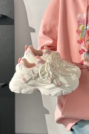 Women's Trendy Breathable Summer Sports Shoes - Thick-Soled Mesh Dad Sneakers, Soft Sole, Ins Style, Perfect for Casual Wear