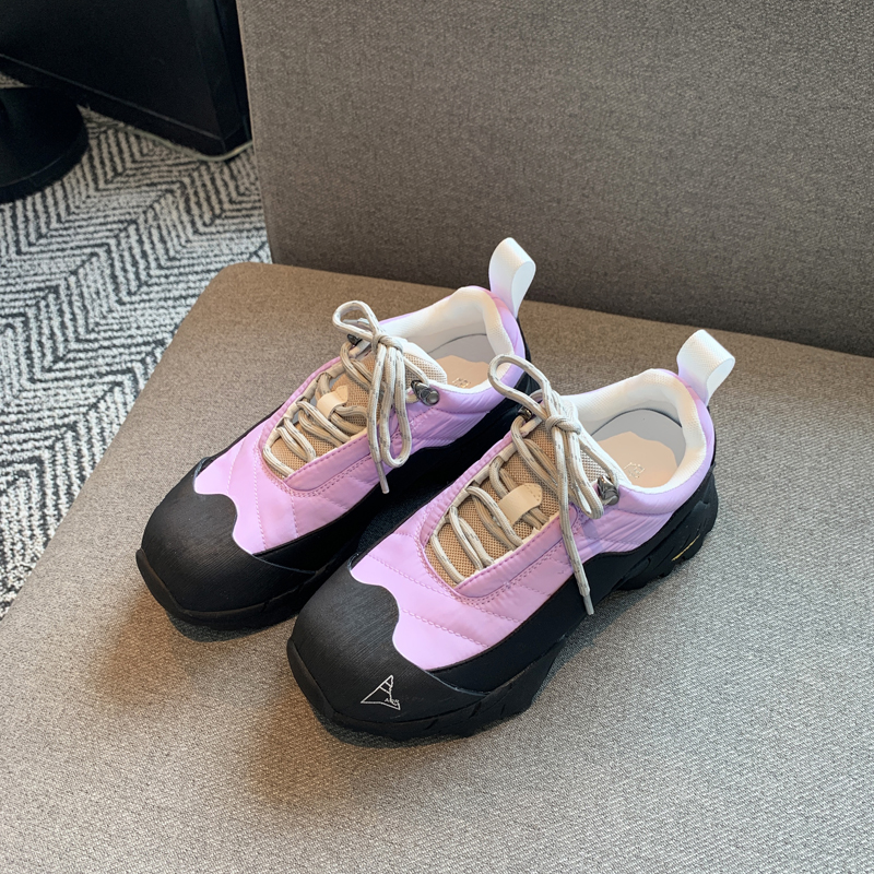 Women's Trendy Casual Lace-Up Dad Shoes - Genuine Leather Color-Blocking Thick-Soled Spring 2025 Versatile Fashion Footwear Women's Trendy Casual Lace-Up Dad Shoes - Genuine Leather Color-Blocking Thick-Soled Spring 2025 Versatile Fashion Footwear