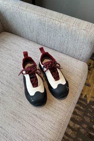 Women's Trendy Casual Lace-Up Dad Shoes - Genuine Leather Color-Blocking Thick-Soled Spring 2025 Versatile Fashion Footwear