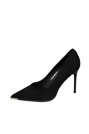 Women's Trendy Suede High Heels, Versatile Pointed Stiletto Shoes, Korean Style Spring Fashion for Parties