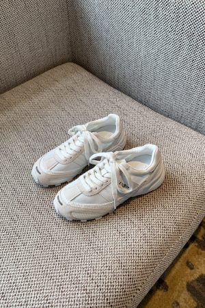 Women's Ultra-Light Breathable White Sneakers 2025 â€“ Summer Mesh Casual Jogging Shoes with Thick Sole for Comfort and Style