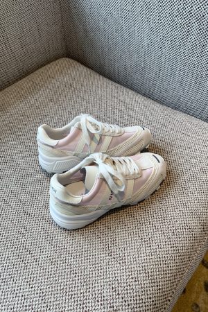 Women's Ultra-Light Breathable White Sneakers 2025 â€“ Summer Mesh Casual Jogging Shoes with Thick Sole for Comfort and Style