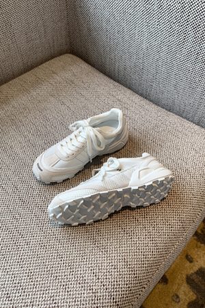 Women's Ultra-Light Breathable White Sneakers 2025 â€“ Summer Mesh Casual Jogging Shoes with Thick Sole for Comfort and Style