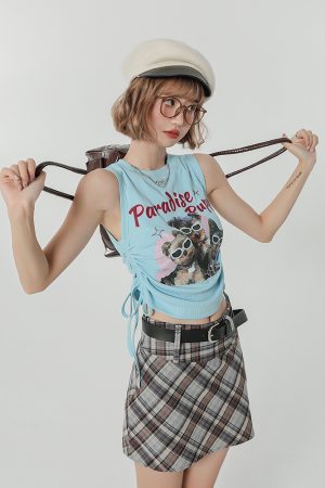 Women's Vintage American Design Small Cami Top - Sweet and Spicy Summer Style