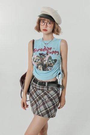 Women's Vintage American Design Small Cami Top - Sweet and Spicy Summer Style