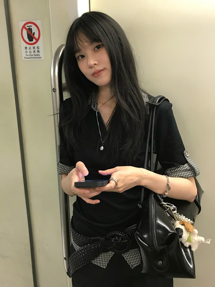 Women's Vintage Color-Blocked Plaid Polo Shirt - Short Sleeve Slim Fit Summer Top - Trendy College Style Fake Two-Piece Women's Vintage Color-Blocked Plaid Polo Shirt - Short Sleeve Slim Fit Summer Top - Trendy College Style Fake Two-Piece