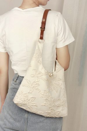 Women's Vintage Floral Handmade Crossbody Bag - Large Capacity, Versatile Design for Spring and Summer 2024 Fashion