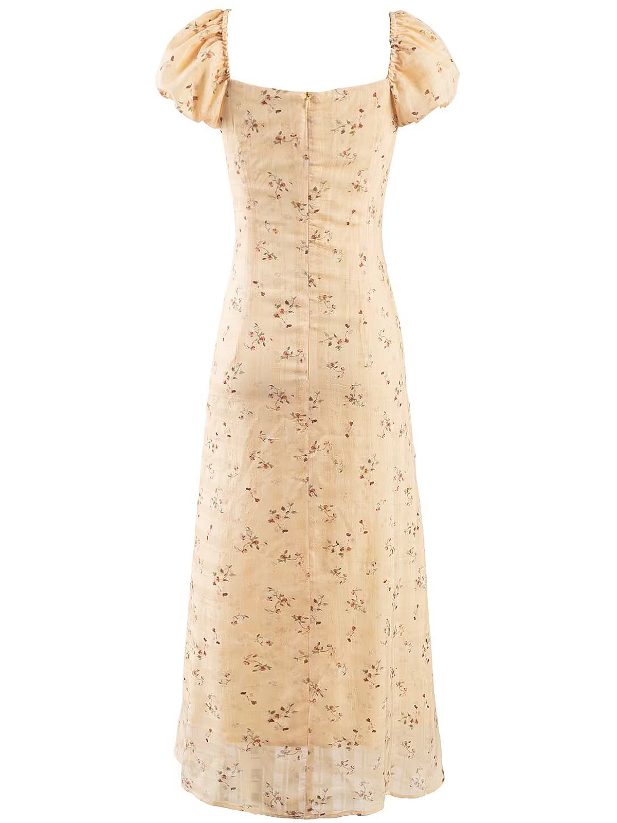 Women's Vintage Lace-Up Yellow Floral Long Dress - 2025 Summer Vacation Style, Boho Chic, French Inspired Fashion Women's Vintage Lace-Up Yellow Floral Long Dress - 2025 Summer Vacation Style, Boho Chic, French Inspired Fashion