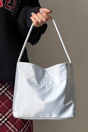 Women's Waterproof Nylon Underarm Shoulder Bag - 2025 Fashion Embroidered Canvas, Versatile Casual Style