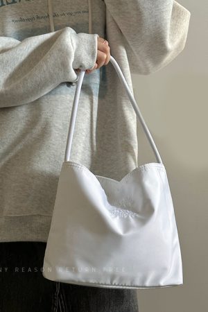 Women's Waterproof Nylon Underarm Shoulder Bag - 2025 Fashion Embroidered Canvas, Versatile Casual Style